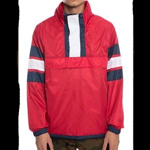 Rebel Minds Red Windbreaker with pouch